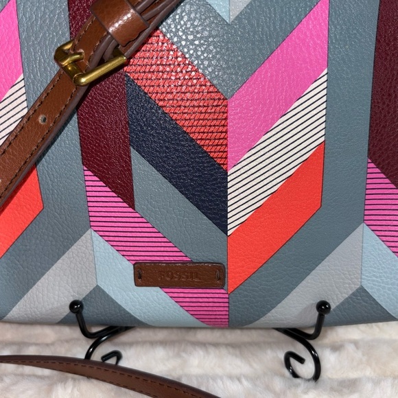 Fossil Multicolor Chevron Crossbody Bag - Picture 2 of 6